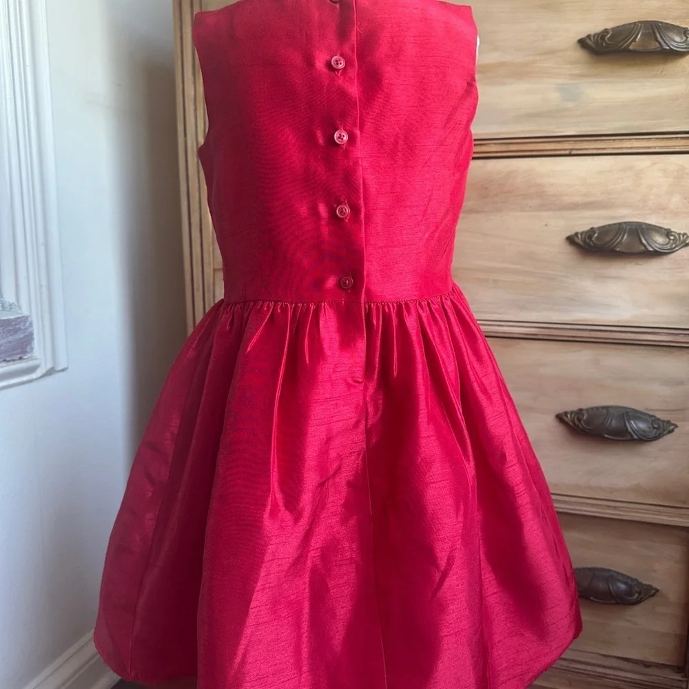 Girls red formal holiday dress